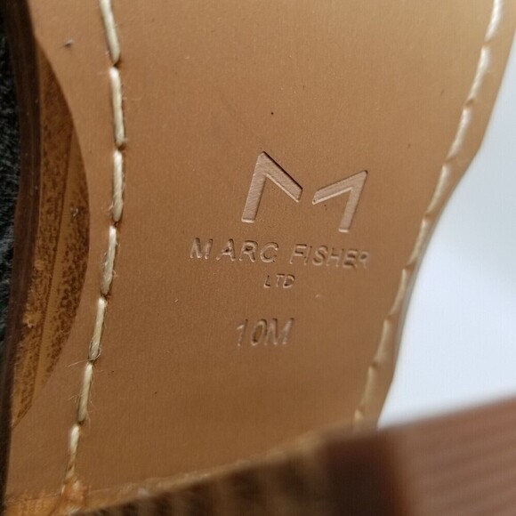 Marc Fisher Womens Gray Suede Pointed Toe Block Heel Gadri Booties 9 M - Picture 6 of 7